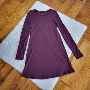 ATM Anthony Thomas Melillo Dress Women's Small Long Sleeve Slub Knit Cotton